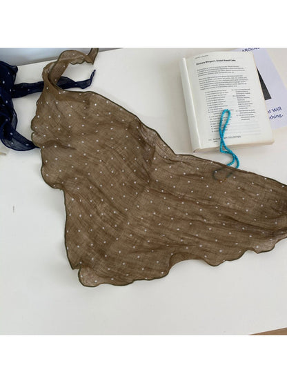 Scarvii Dotted Sheer Triangle Scarf