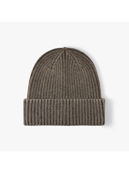 Haila - Heathered Ribbed Cuffed Knit Beanie