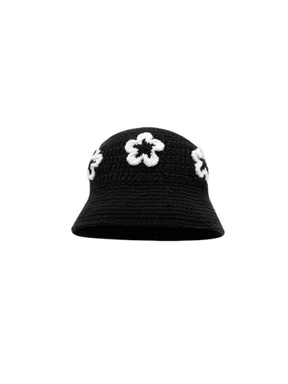 Haila - Floral Knitted Bucket Hat