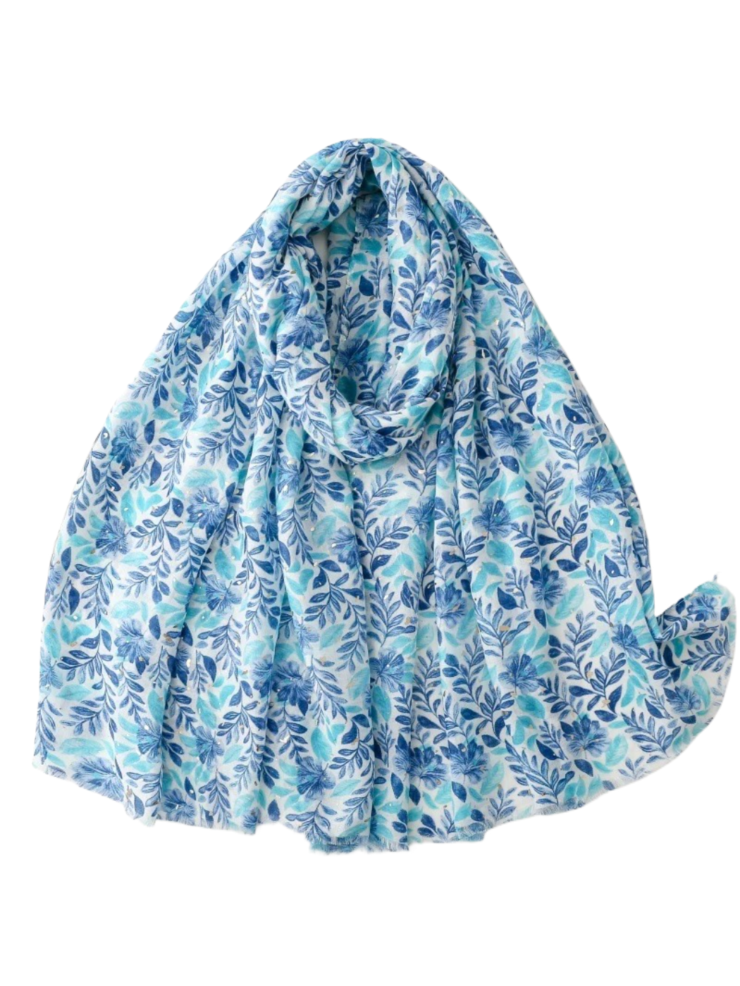 Scarvii - Watercolor Leaf Foil Wrap Scarf