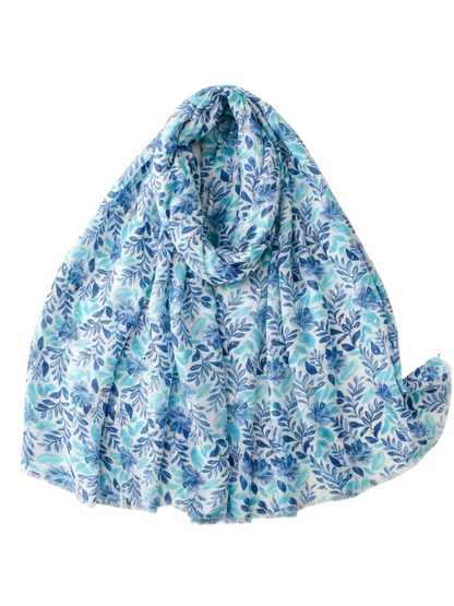 Scarvii - Watercolor Leaf Foil Wrap Scarf