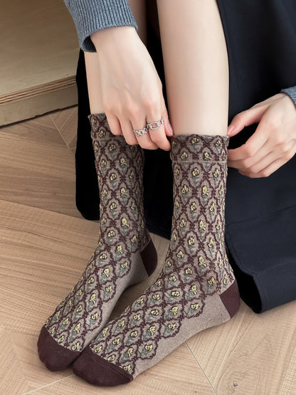 Rufia - Retro Tapestry Crew Socks