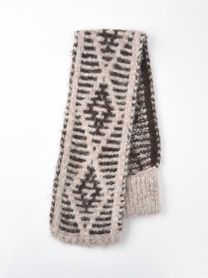 Scarvii - Two-Tone Knitted Scarf with Slip-Through Design