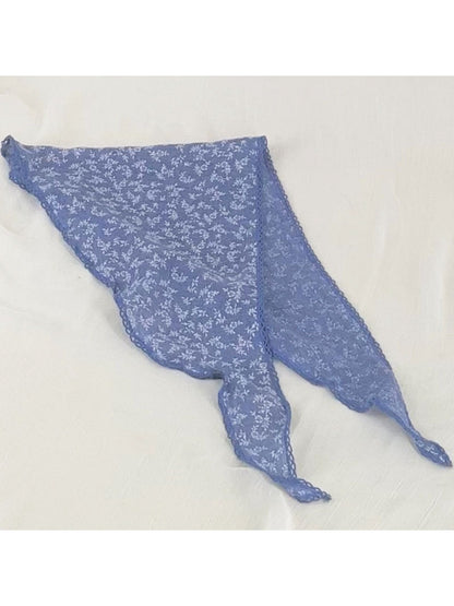 Scarvii bandana headscarf folded neatly showing floral pattern and soft fabric texture