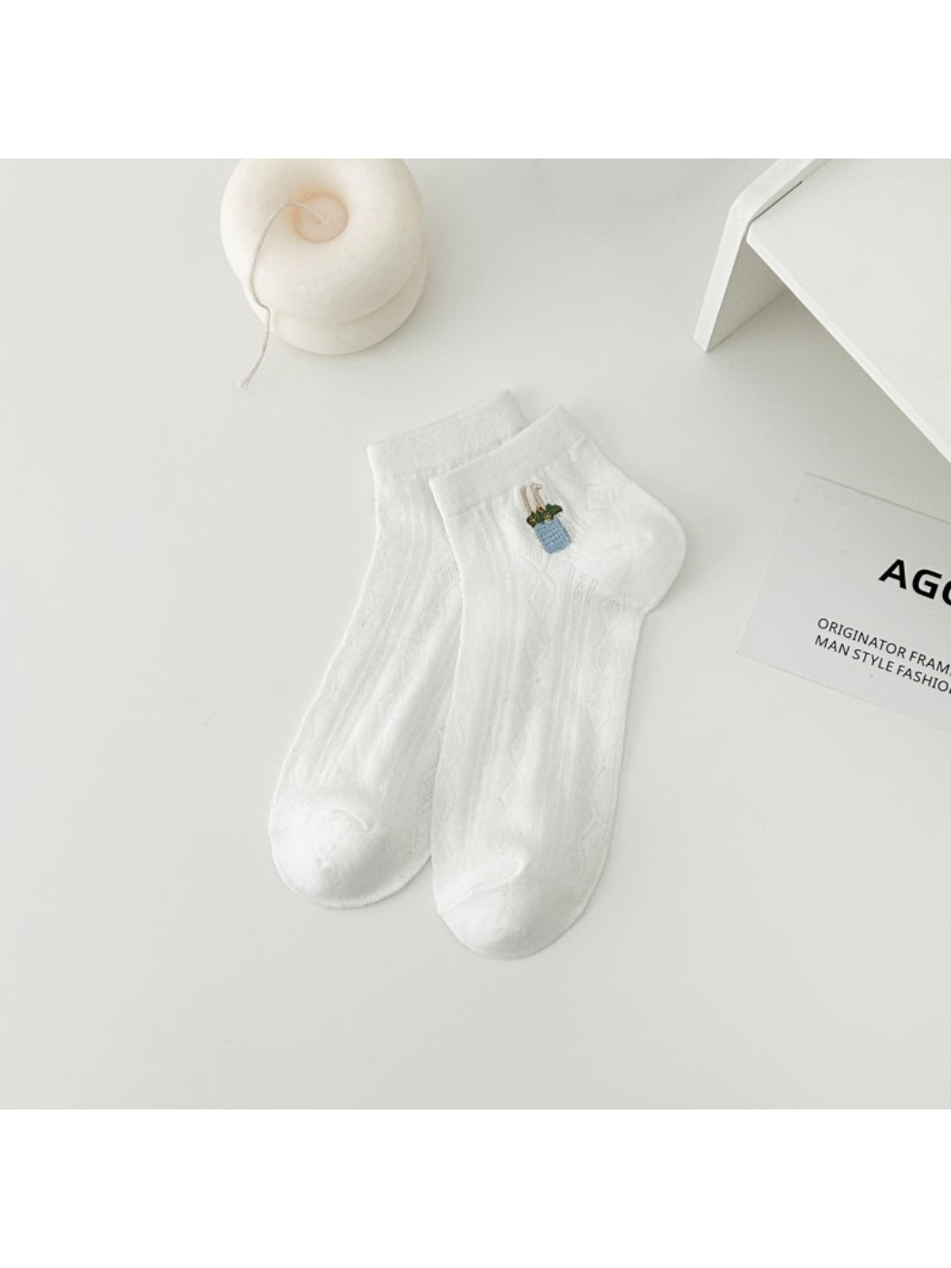Rufia - Embroidered Character Knit Crew Socks product image 7