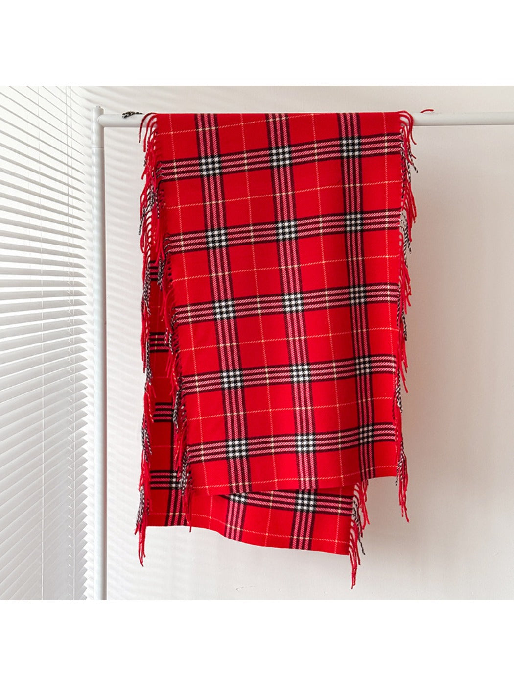 Scarvii – Tassel Fringe Plaid Scarf & Shawl