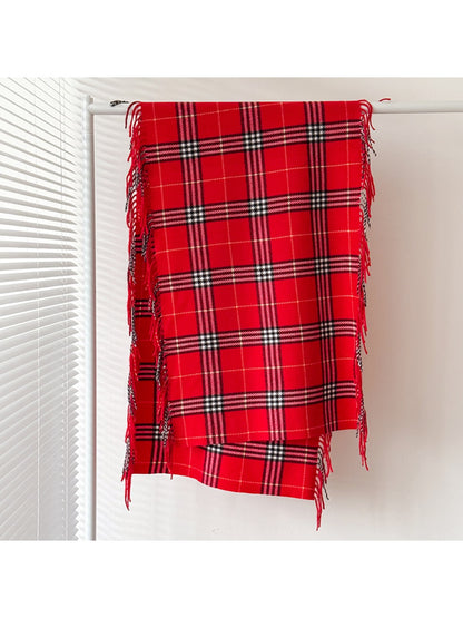 Scarvii – Tassel Fringe Plaid Scarf & Shawl