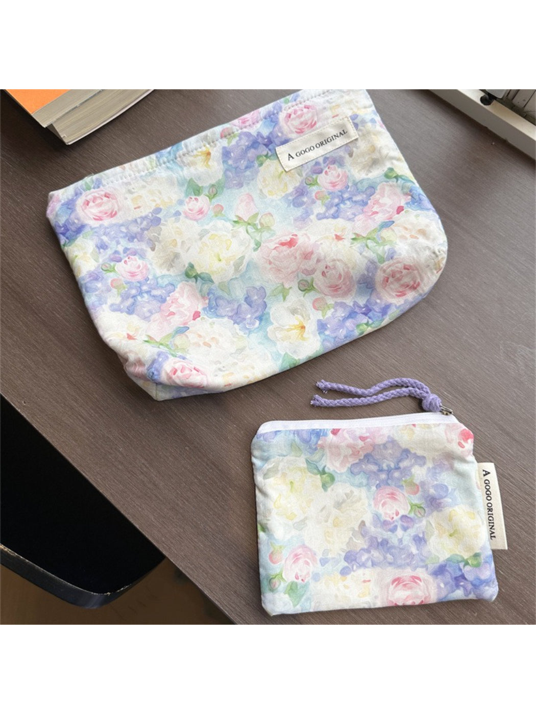 Cosbai Watercolor Floral Cosmetic Bag product image