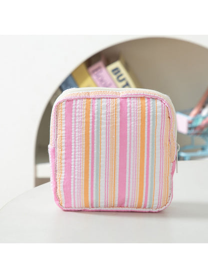 Cosbai - Modern Striped Pattern Zip Pouch