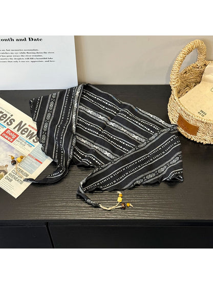 Scarvii - Elegant Geometric Stripe Triangle Bandana