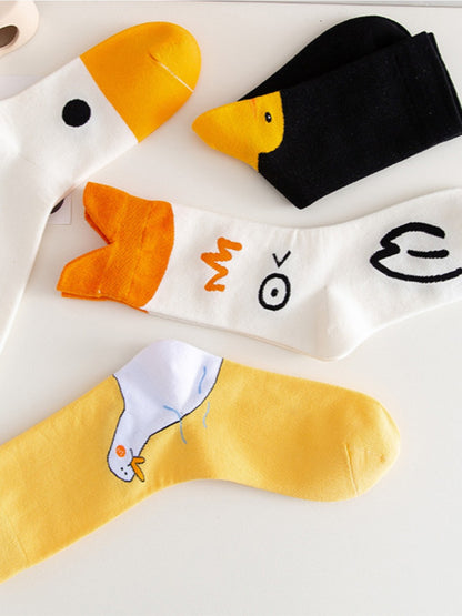 Rufia - Cute Cartoon Duck Pattern Socks – Playful & Cozy