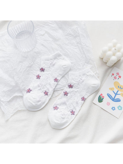 Rufia - Textured Floral Ankle Socks product image 3