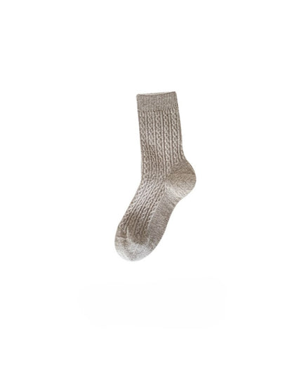 Rufia - Cozy Cable Texture Crew Socks