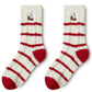Rufia - Red & White Christmas Vibe Mid-Calf Socks