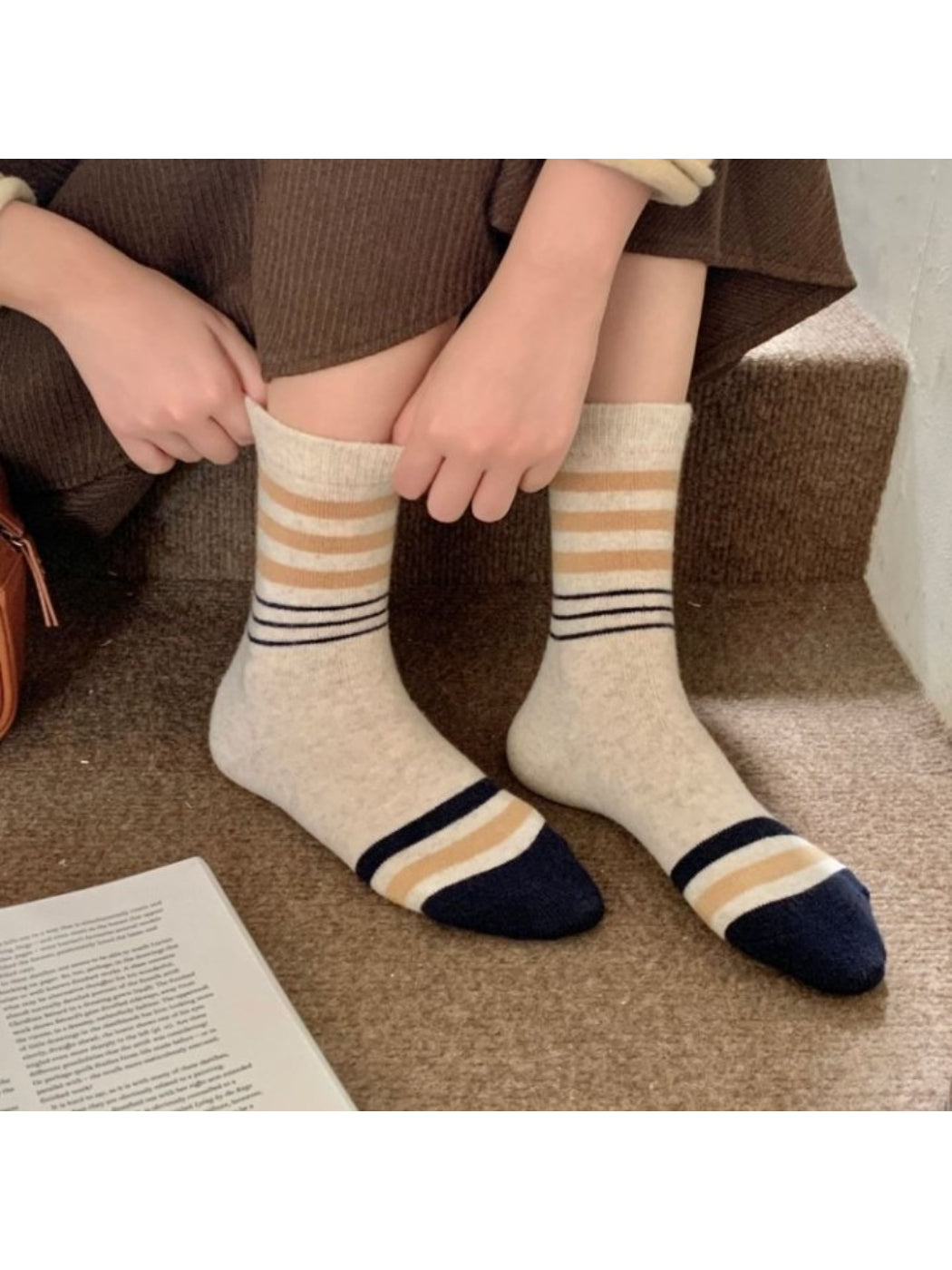 Rufia - Classic Striped Ribbed Crew Socks product image 2