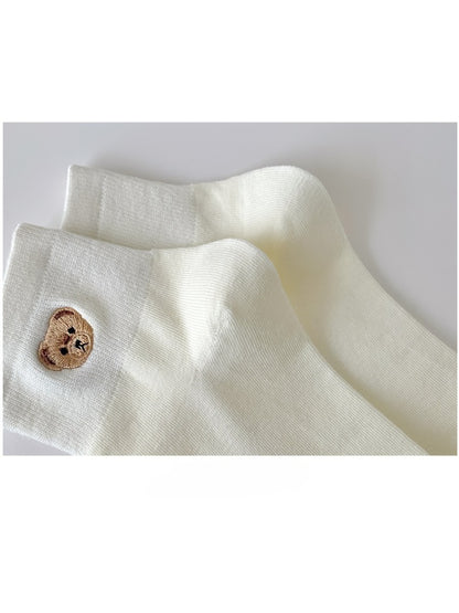 Rufia - Tiny Bear Patch Crew Socks