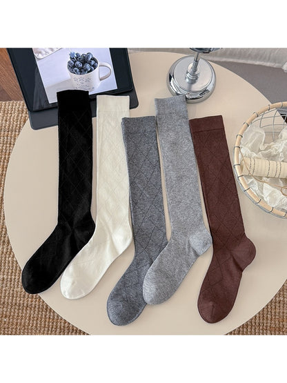 Rufia - Retro Argyle Pattern Fashion Socks