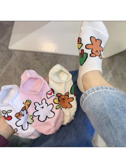 Rufia - Cute Bear & Bunny Ankle Socks product image 1