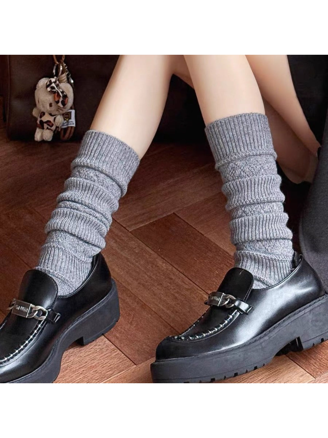 Rufia - Textured Knit Knee High Socks
