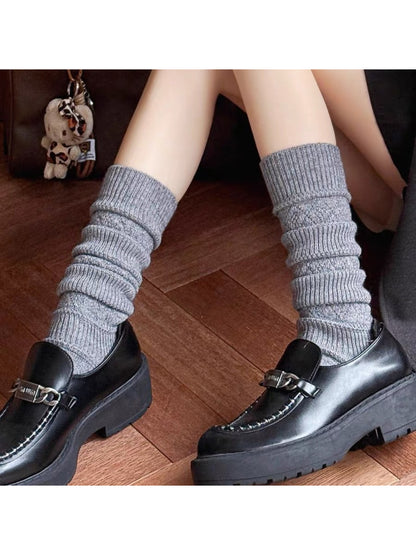 Rufia - Textured Knit Knee High Socks