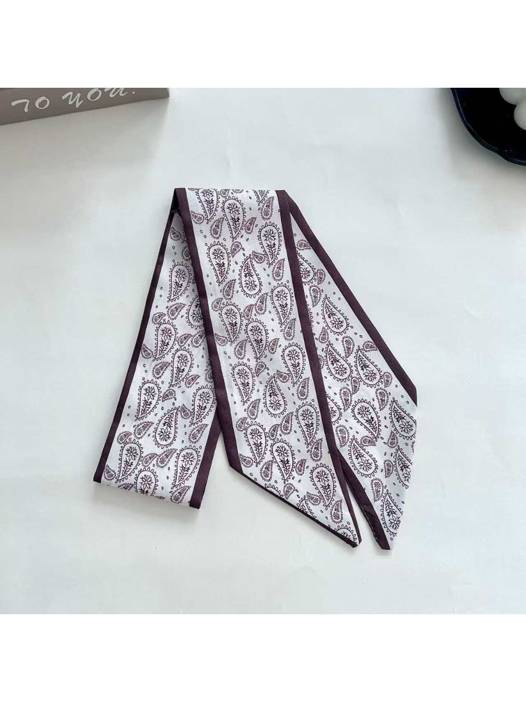 Scarvii Paisley Layout Design Skinny Scarf