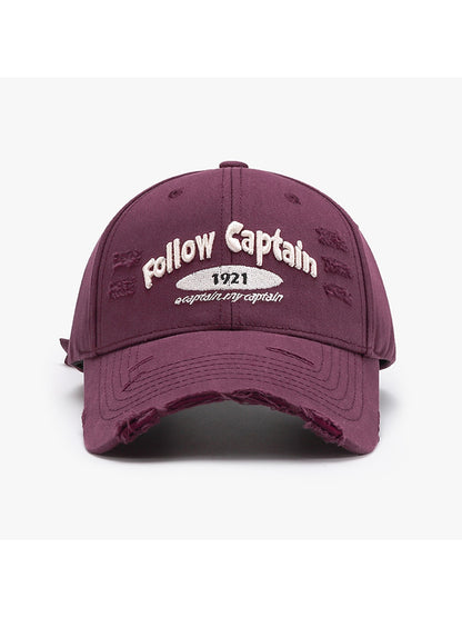 Haila - Curved Brim Letter Graphic Baseball Cap
