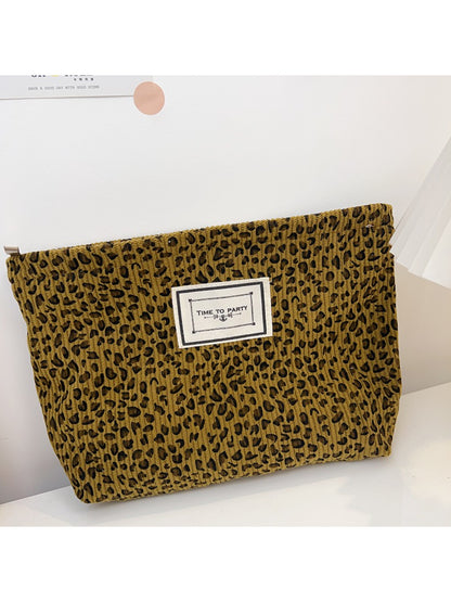 Cosbai - Soft Leopard Zip Pouch