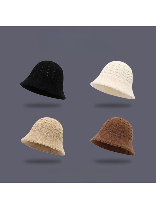 Haila - Winter Openwork Knitted Bucket Hat