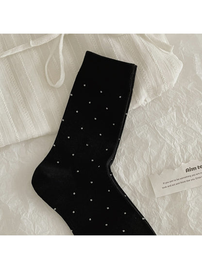 Rufia - Classic Dot Pattern Casual Crew Socks