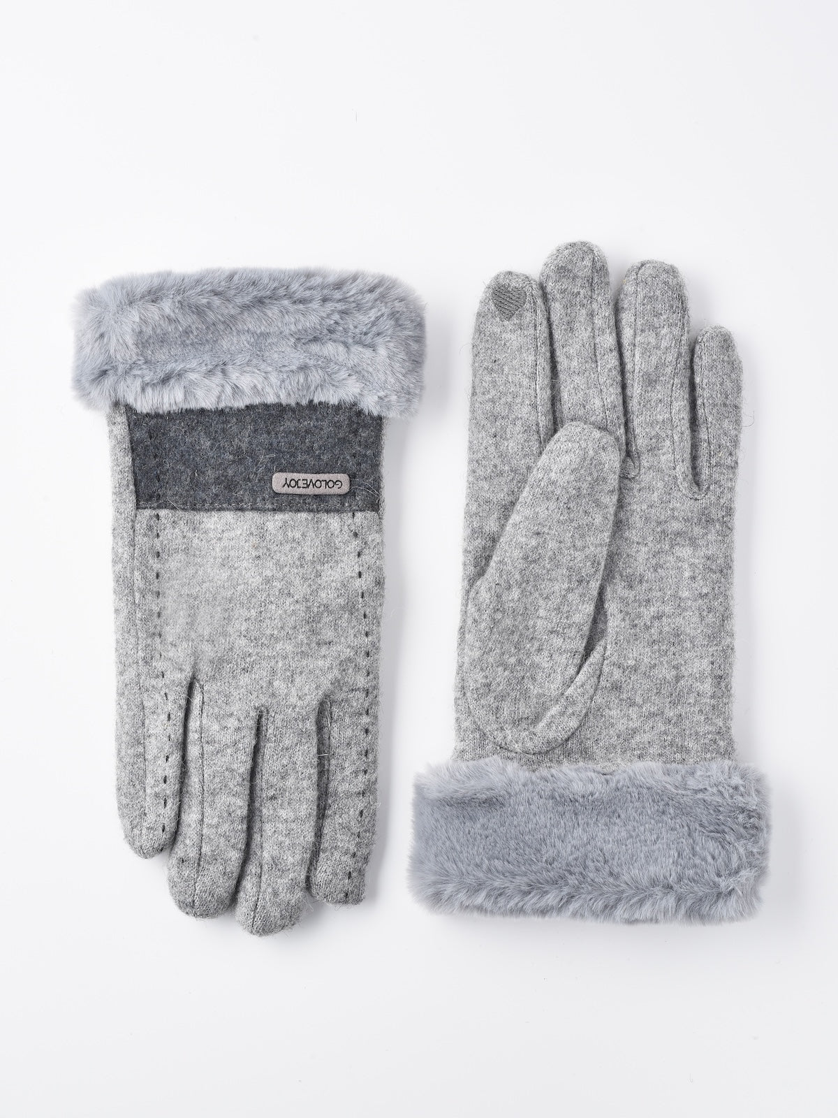 Gloving windproof blending gloves worn on hands showing flexible fit