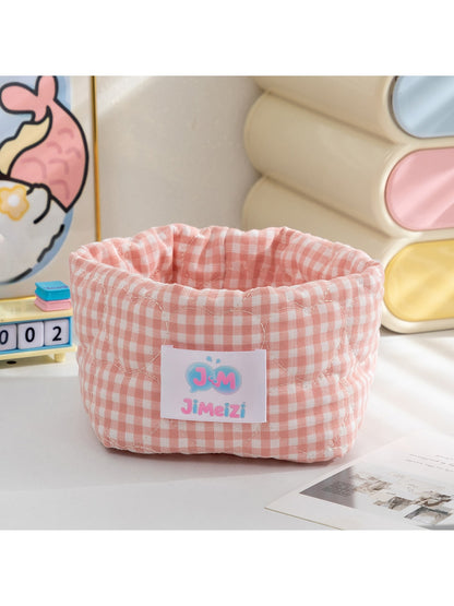 Cosbai - Modern Gingham Miscellaneous Storage Basket