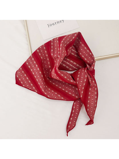 Scarvii - Pastel Floral Print Triangle Bandana