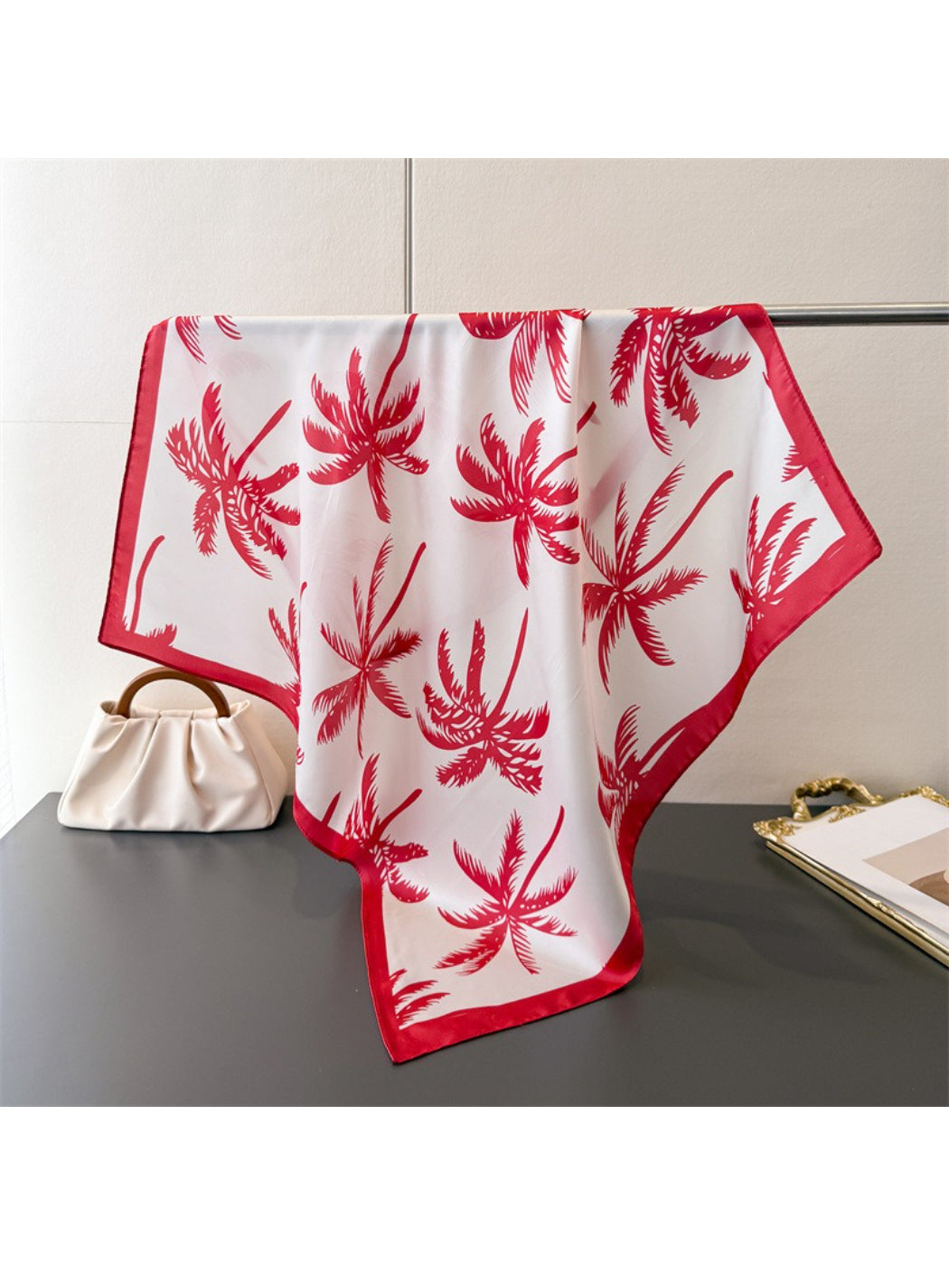 Scarvii Coastal Palm Pattern Square Scarf