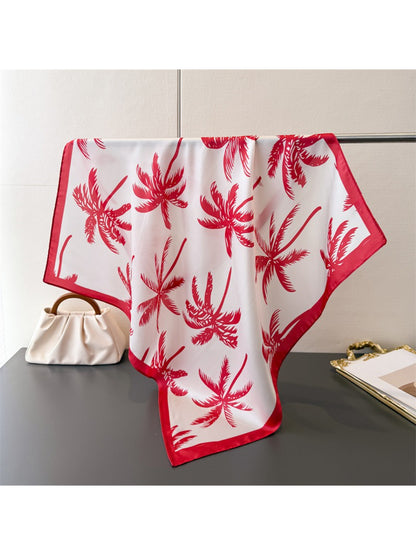 Scarvii Coastal Palm Pattern Square Scarf