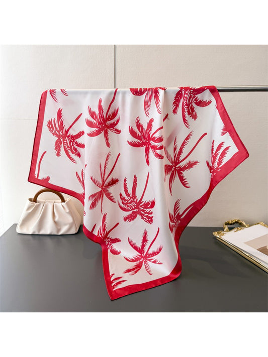 Scarvii Coastal Palm Pattern Square Scarf
