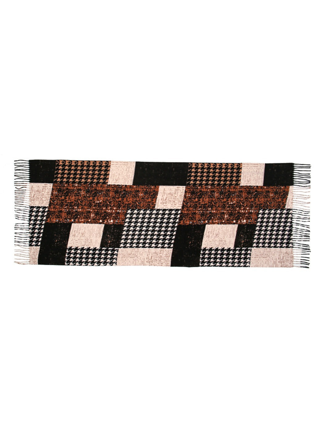 Scarvii - Geometric Pattern Tassel Winter Scarf