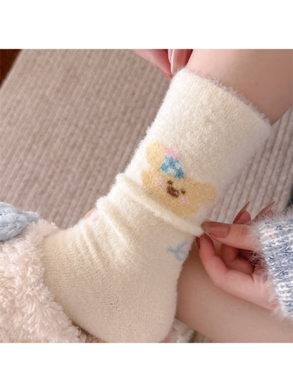 Rufia - Soft Animal Print Fuzzy Socks