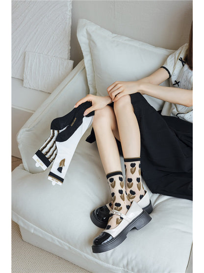 Rufia - Abstract Floral Sheer Crew Socks product image 7