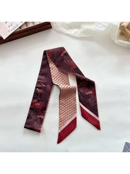 Scarvii Scenic Landscape Pattern Skinny Scarf