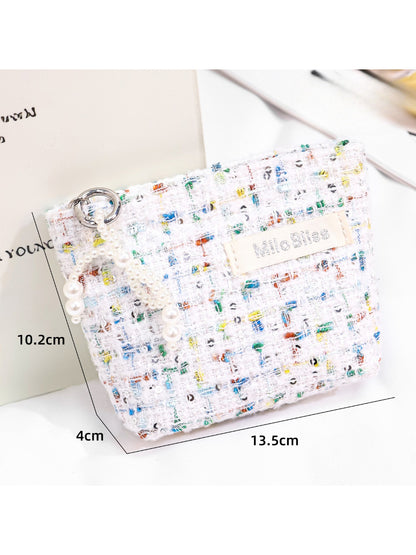 Cosbai - Soft Tweed Mini Cosmetic Bag Pouch detail view 4