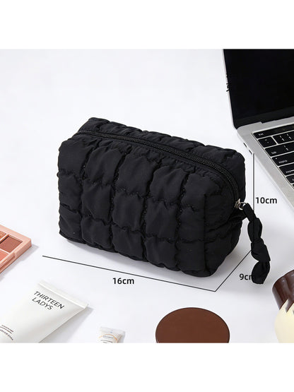 Cosbai - Quilted Cube Cosmetic Bag