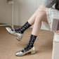 Rufia - Women's Floral Print Mid-Calf Socks - Vintage & Classic
