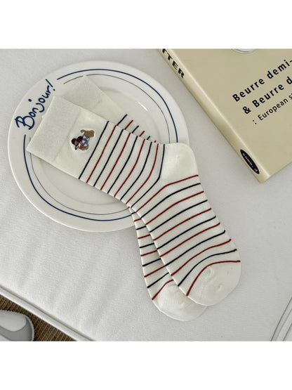 Rufia - Playful Dog Pattern Crew Socks