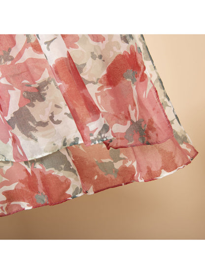 Scarvii - Watercolor Rose Print Scarf