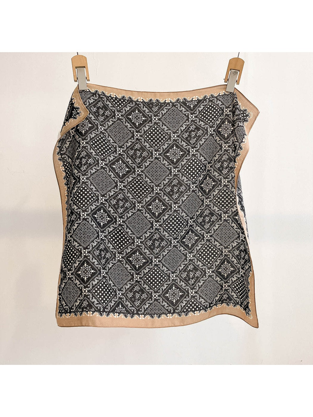 Scarvii - Mixed Floral Dot Patchwork Square Scarf