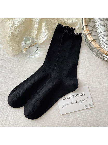 Rufia - Lettuce Edge Ribbed Crew Socks product image 2