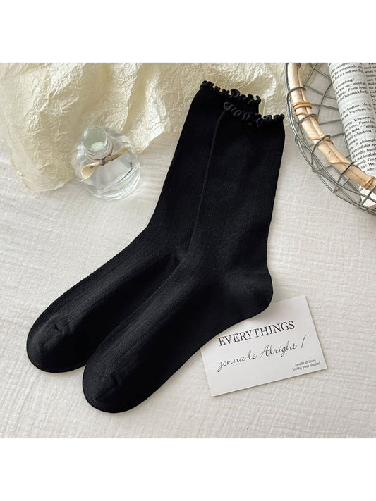 Rufia - Lettuce Edge Ribbed Crew Socks product image 2