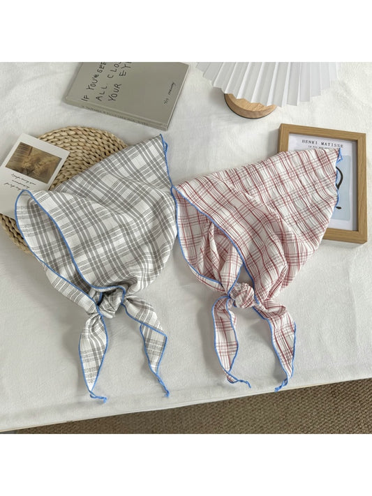 Scarvii - Minimal Check Pattern Triangle Bandana