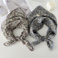 Scarvii - Vintage Floral Print Square Scarf