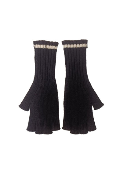 Gloving - Ribbed Knit Fingerless Gloves